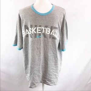 Mens Nike Basketball Graphic Tee Gray